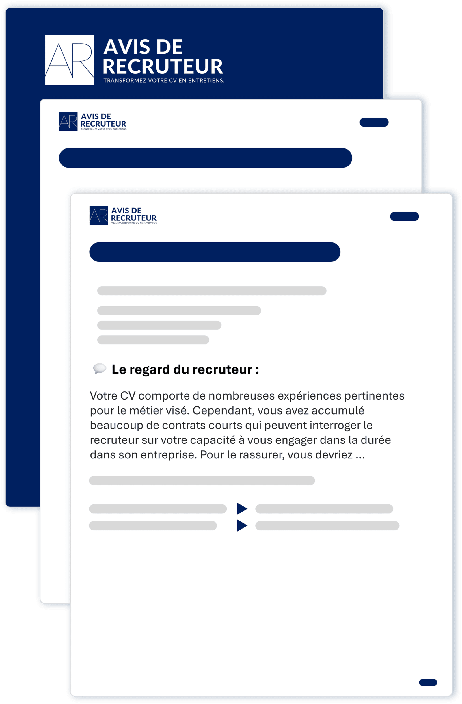 illustration avis du recruteur dans le rapport évaluation de l'expert en recrutement