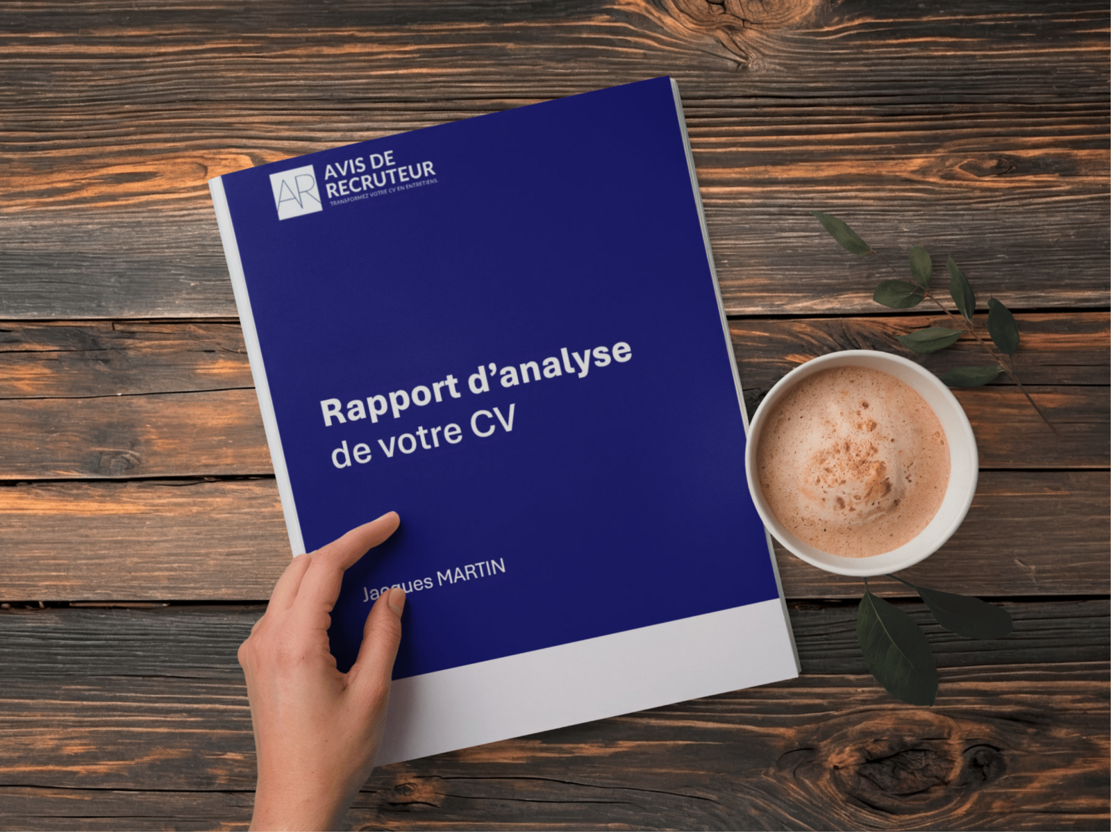 visuel fond rapport illustration rapport d'analyse du cv à côté d'un café